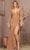 Elizabeth K GL3122 - Long Sleeve Sequin Evening Dress Special Occasion Dress XS / Gold