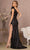 Elizabeth K GL3129 - Sequined Asymmetric Evening Gown Special Occasion Dress