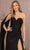 Elizabeth K GL3136 - Cascading Sash Glitter Evening Dress Special Occasion Dress