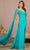 Elizabeth K GL3136 - Cascading Sash Glitter Evening Dress Special Occasion Dress