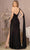 Elizabeth K GL3136 - Cascading Sash Glitter Evening Dress Special Occasion Dress