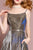 Elizabeth K - Glitter Crepe Scoop Neck A-line Dress GL2673 CCSALE M / Gold