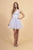 Elizabeth K - GS1607 Embroidered Bodice Illusion Tulle Cocktail Dress Special Occasion Dress XS / White