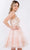 Elizabeth K - GS1964 Cap Sleeve Glitter Illusion Dress Special Occasion Dresses