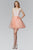 Elizabeth K - GS2045 Lace Embellished V-Neck Tulle Dress Special Occasion Dress XS / Coral