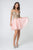 Elizabeth K - GS2808 Jeweled Gilt Appliqued A-Line Dress Homecoming Dresses XS / Blush