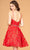 Elizabeth K GS3091 - Floral Appliqued Cocktail Dress Special Occasion Dress