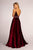 Elizabeth K - Illusion Plunging Velvet Long Gown GL2584 CCSALE