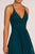 Elizabeth K - Plunging Crisscross Pleated Bodice A-Line Gown GL2609 - 1 pc Teal In Size S Available CCSALE S / Teal