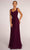 Elizabeth K - Sleeveless Shirred Chiffon Long Dress GL2608 - 1 pc Eggplant In Size S Available CCSALE S / Eggplant