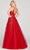 Ellie Wilde EW121003 - Lace Appliqued A-Line Prom Gown Prom Dresses