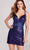 Ellie Wilde EW22021S - Sleeveless Stone Embellished Cocktail Dress Cocktail Dresses 00 / Indigo