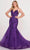 Ellie Wilde EW34014 - Embroidered Sleeveless Evening dress Evening Dresses 00 / Dk Purple