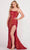 Ellie Wilde EW34015 - Scoop Neck Shimmer Sheath Gown Evening Dresses 00 / Magenta