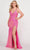 Ellie Wilde EW34021 - Plunging Neck Embellished Slit Gown Evening Dresses