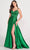 Ellie Wilde EW34044 - Beaded Sweetheart Satin Evening Gown Prom Dresses 00 / Bright Green