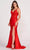 Ellie Wilde EW34052 - Beaded Applique Prom Dress with Slit Prom Dresses