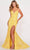 Ellie Wilde EW34057 - V neck Corset back Evening Dress Evening Dresses 00 / Sunflower