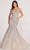 Ellie Wilde EW34064 - Beaded Lace Mermaid Prom Dress Prom Dresses 00 / Silver/Nude