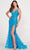 Ellie Wilde EW34091 - Sleeveless Corset back Evening Dress Prom Dresses 00 / Ocean Blue