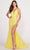 Ellie Wilde EW34091 - Sleeveless Corset back Evening Dress Prom Dresses 00 / Yellow