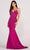 Ellie Wilde EW34094 - Stone Embellished Trumpet Dress Evening Dresses 00 / Cranberry