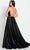 Ellie Wilde EW34096 - Bead Garland Satin Prom Dress Prom Dresses 00 / Black