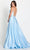 Ellie Wilde EW34096 - Bead Garland Satin Prom Dress Prom Dresses 00 / Lt.Blue