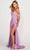 Ellie Wilde EW34112 - Beaded Ruched Evening Dress Evening Dresses 00 / Lilac