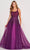 Ellie Wilde EW34115 - Crystal Sleeveless Ballgown Ball Gowns 00 / Aubergine