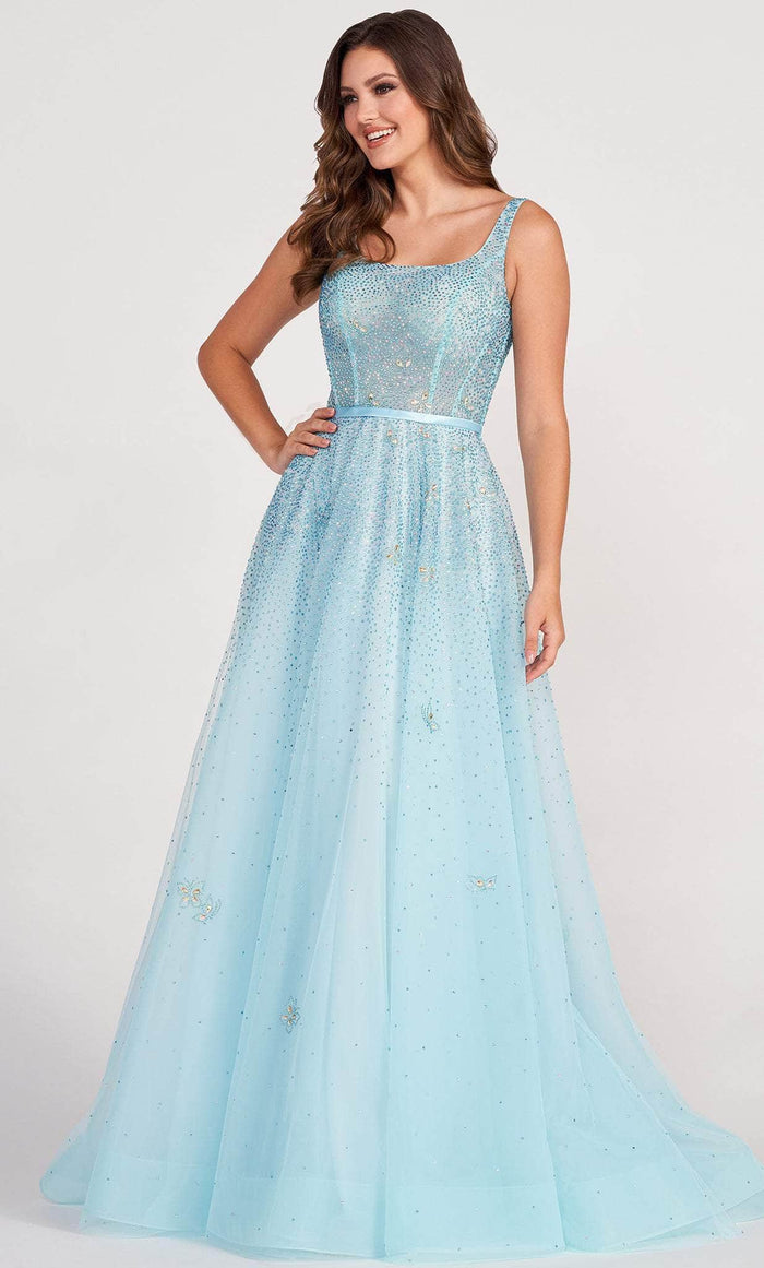 Ellie Wilde EW34115 - Crystal Sleeveless Ballgown Ball Gowns 00 / Sky Blue