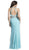 Embellished Back Cutout Evening Dress Evening Dresses XXS / Light Aqua