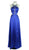 Embellished Halter Cutout A-line Evening Dress Evening Dresses XXS / Royal