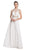 Embellished Illusion Jewel A-line Prom Dress Dress XXS / Off White