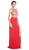 Embellished Jewel Neckline Sheath Evening Dress Dress XXS / Red