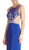 Embellished Sheer Halter Sheath Evening Dress Dress