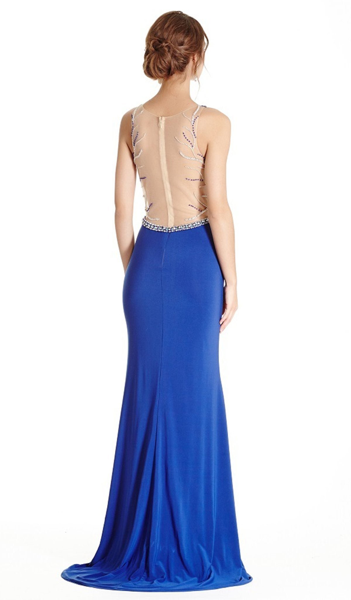 Aspeed Design - Embellished Sheer Halter Sheath Evening Dress – Couture ...