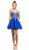 Embellished Strapless A-line Cocktail Dress Dress XXS / Royal