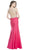 Embroidered Illusion Bateau Trumpet Prom Dress Dress