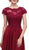 Eureka Fashion - 4909-4XL Illusion Short Sleeve Applique Chiffon Dress Special Occasion Dress