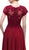 Eureka Fashion - 4909 Illusion Short Sleeve Appliqued Chiffon Dress Special Occasion Dress