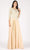 Eureka Fashion - 6909 Embellished Scoop A-Line Dress Mother of the Bride Dresses XS / Champagne