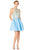 Eureka Fashion - Embroidered Halter Satin A-line Dress Homecoming Dresses XS / Tiffany Blue