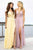 Faviana - 7747 Illusion Plunging V-Neck Flowy Chiffon A-Line Dress Prom Dresses