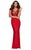 Faviana 7992 Long Jersey V-Neck Stretch Dress - 1 pc Red in Size 6 Available CCSALE 6 / Red