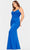 Faviana 9530 - Ruched High Slit Train Gown Evening Dresses