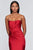 Faviana - Long Stretch Charmeuse Dress S10381 - 1 pc Ruby In Size 2 Available CCSALE 2 / Ruby