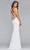 Faviana - Off-Shoulder Jersey Sheath Long Gown s10001 - 1 pc Ivory/Rose Gold in size 0 Available CCSALE