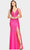 Faviana S10803 - Charmeuse Cutout Long Dress Evening Dresses 00 / Hot Pink