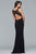 Faviana - S7999 Long Jersey Sleeveless Beaded V-neck Dress - 1 pc Black In Size 2 Available CCSALE 2 / Black